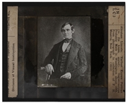 Abraham Lincoln Magic Lantern Slide -- The Earliest Known Photograph of Lincoln, Circa 1846